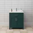 thumbnail image 2 of Wyndham Collection Beckett 30" Wood Single Bathroom Vanity in Green/Nickel, 2 of 6