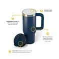 thumbnail image 4 of RTIC 30 oz Insulated Tumbler with Handle, Ceramic Lined, Leak-Resistant Straw Lid, Navy, Road Trip Tumbler, 4 of 7