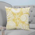 thumbnail image 4 of Pillow Covers 20x20 Set of 2, Yellow Coastal Square Throw Pillow Covers for Couch/Sofa/Living Room, Conch Nautical Summer Starfish Shell Coral Decorative Soft Pillowcases for Couch Throw Pillows, 4 of 7