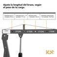 thumbnail image 4 of Pluma Hidráulica Kingsman 2 Toneladas Plegable con Ruedas Giratorias y Brazo Extensible, 4 of 7