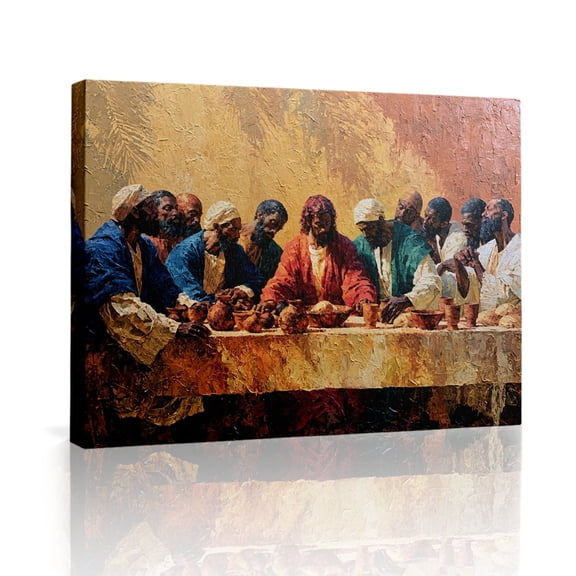 Topbout Art Last Supper Jesus Religious Classic Canvas Wall Art Gallery Wrapped for Living Room