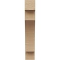 thumbnail image 2 of 3"W x 6"D x 18"H Thin Mediterranean Rough Cedar Woodgrain TimberThane Corbel, Primed Tan, 2 of 6