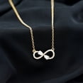 thumbnail image 3 of Rosec Jewels Lab Created Diamond Infinity Knot Necklace for Women (EF-VS Quality) Ready to Gift for Anniversary, 10K Yellow Gold, 3 of 7