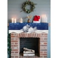 thumbnail image 6 of Navy Blue Christmas Mantel Scarf Fireplace Decorations for Living Room, Xmas Balls Pine Needles Snowflakes Fireplace Mantel Scarf Cover Runner for Halloween/Thanksgiving/Christmas Decor 90"x17", 6 of 6