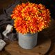 thumbnail image 3 of Topia Margaritas Africanas Artificiales Flores Margaritas Africanas Flores De Seda Gerberas Artificiales Margaritas De Imitación Paquete De 20 (Naranja), 3 of 5