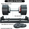 thumbnail image 3 of Loyo Black 50 lbs Adjustable Dumbbells Set Non-Slip Dumbbell Lifting Dumbells for Body Workout, 3 of 5
