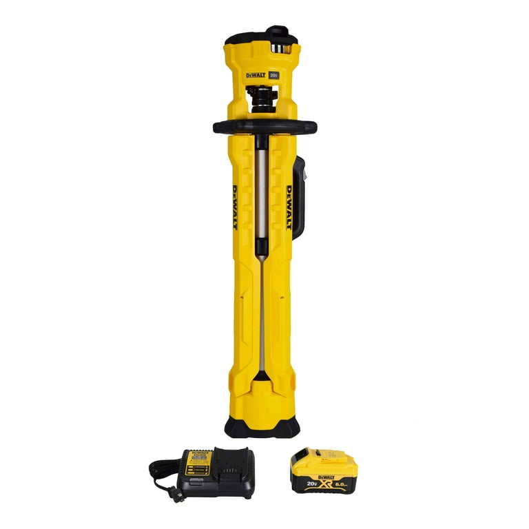 DeWalt DCL079R1 20V Max Cordless Lithium Ion 3000 Lumens Tripod Light Kit with 6 Ah Battery Charger Walmart