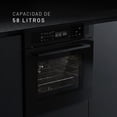 thumbnail image 2 of Nuur - Horno Empotrable de Gas LP 58 Litros con Air Fry, Conveccion, Rosticero (Rotisserie), Controles Digitales, Timer 9 Horas, Puerta Triple Vidrio, Child Lock, Negro Mate - HOHIB60MLP, 2 of 7