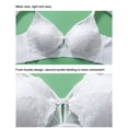 thumbnail image 6 of Miluxas Women's Sexy Ultra-thin Lace Bra without Steel Ring Breast Front Opening Feeding Bra On Clearance White 42/95BC(42/95BC), 6 of 9