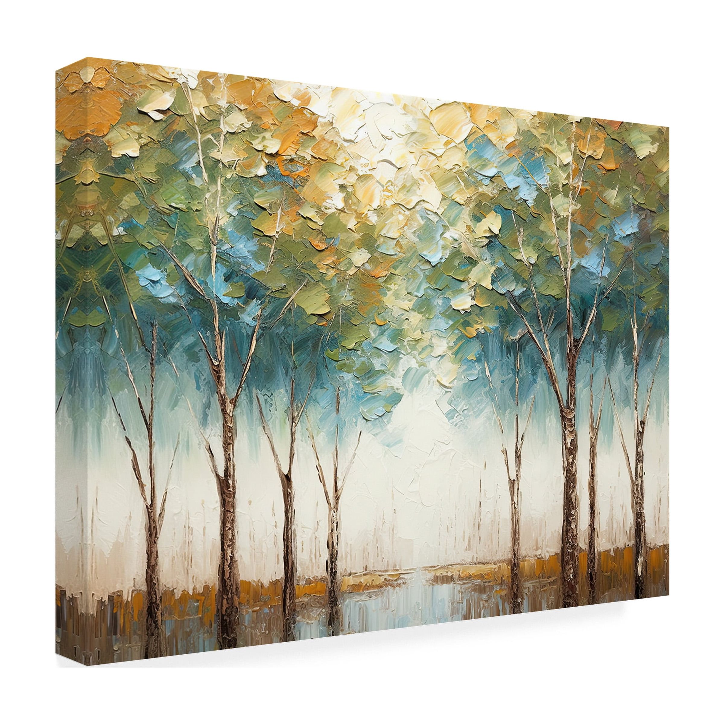 Canvas Wall Art - Sasha 'Painted Forest II' Wall Art for Living Room, Bedroom, or Office Décor by Trademark Fine Art - 19 x 14 Inches
