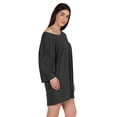 thumbnail image 2 of Inkmeso Solid Boyfriend T-Shirt Top For Women Loose Fit Long Sleep Shirt Tee, 2 of 8