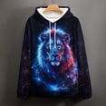 thumbnail image 5 of LAOLIUSN Lion Hoodie Animal 3D Pattern Sweatshirt Hooded Pullover with Pocket S-4XL, 5 of 7