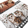thumbnail image 6 of Cute Owls Area Rug 6x9 Washable Rug Non Slip Winter Vintage Animals Berry Black Plaid Large Area Rug Soft Stainresistant Indoor Floor Carpet for Living Room Bedroom Home Office Dining Room Nursery, 6 of 8