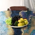 thumbnail image 4 of Marble Waterproof Tablecloth,Abstract Blue Marble Fake Stone Liquid Gold Foil and Glitter Reusable Oil-Proof Table Cover for Kitchen Dining Room Party Holiday Celebration Rectangle-60 x120, 4 of 6