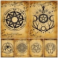 thumbnail image 2 of Ojo de Horus, pentagrama, diosa espiral, pintura en lienzo, Wicca, Rueda del Año, arte de pared, encanto de bruja, Póster Artístico impreso, decoración del hogar, 2 of 4
