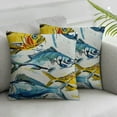 thumbnail image 3 of Creowell Vintage Fish Collection Pillow Cover Decorative Couch Pillow Cover for Sofa, Cushion Case Indoor Outdoor Home Decoration White, 3 of 7