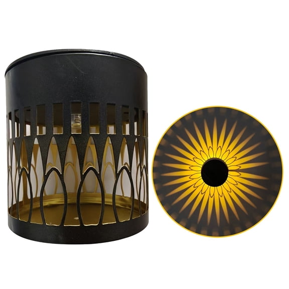 Decorative Solar Mandala Lights,Metal Solar Mandala Lights Outdoor Wall Lights Solar Powered Deck Step/Wall Lights Waterproof Solar Fence Light for Garden Post Patio Backyard Yard Decor,1Pcs(C)