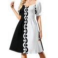 thumbnail image 2 of ¡Brillante! ¡Burbuja! ¡Efervescente! Vestido de manga corta, vestidos de moda para mujer, vestido bonito., 2 of 8