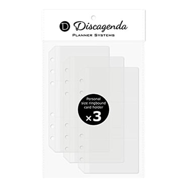 Discagenda Clear Zip Pocket Pouch For A5 Discbound Planners - 3 Pack, Keep Your Stuff Secure & Organized