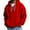 06# Deep Red, variant on Qwertyu Mens Hoodies Waffle Knit Half-Zip Drawstring Hooded Sweatshirts Loose Fit Long Sleeve Solid Color Oversized Streetwear Blue 4XL