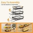 thumbnail image 4 of Cesta de Fruta de Metal de 3 Niveles, Cesta de Almacenamiento de Frutas de 3 Niveles con Asa, Frutero de Cocina para Almacenar Verduras y Frutas, 4 of 6
