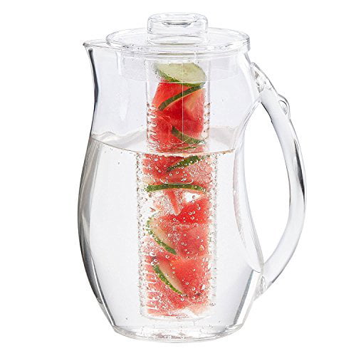 Fruit Infusion Pitcher Flavor Water Drinking Home Kitchen Glass Plastic New 