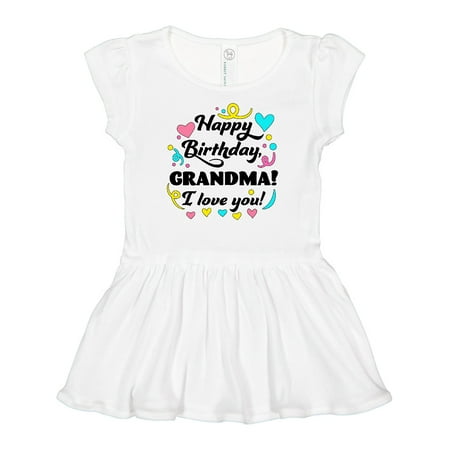 

Inktastic Happy Birthday Grandma! I Love You Gift Baby Girl Dress