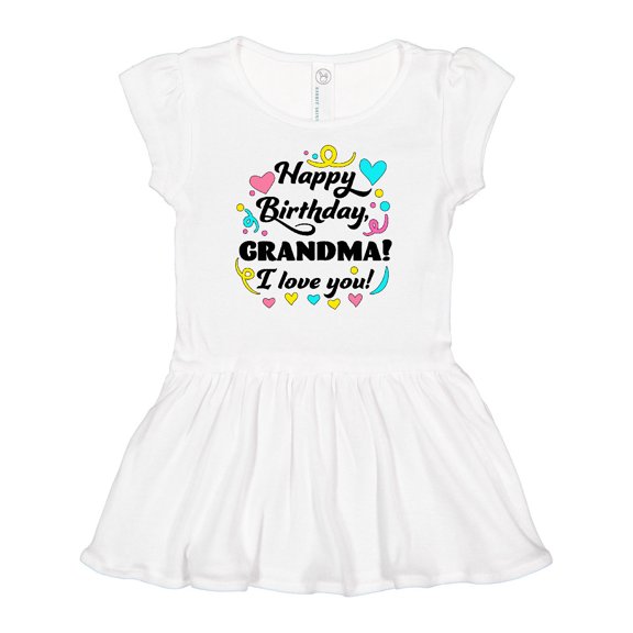 Inktastic Happy Birthday, Grandma I Love You Girls Baby Dress
