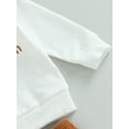 thumbnail image 6 of Wassery Baby Girls Fall Winter Clothes 6M 12M 18T 24T 3T Toddler Letter Print Crewneck Long Sleeve Sweatshirt Pullover Top Long Pant Sets Headband 3Pcs, 6 of 8