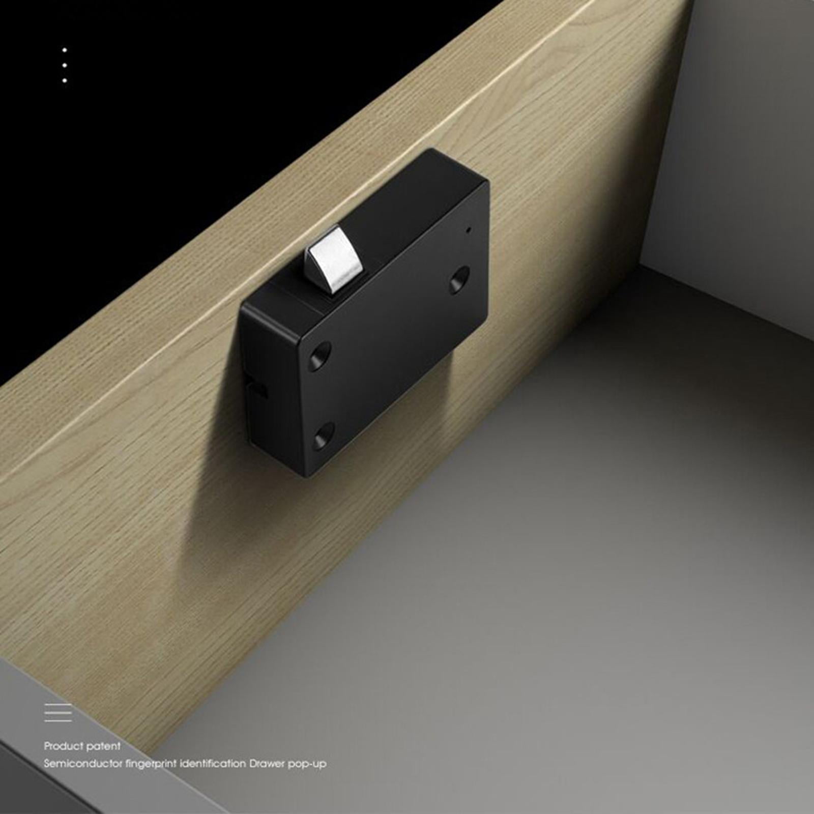 Smart Fingerprint Door Lock, Keyless USB Lock Rechargeable Cabinet Drawer Door Lock for Kictchen Bedroom Home Hotel Office