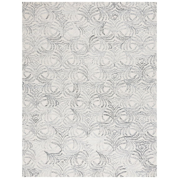 SAFAVIEH Jardin Thaddeus Leaves Area Rug, Ivory/Gray, 8' x 10'