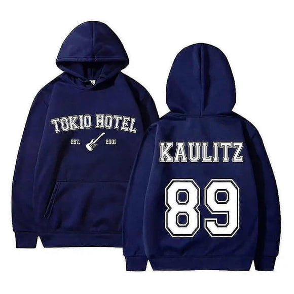 Chandails à Capuchon d'Hôtel Tokio Rock Band Pullovers Bill Kaulitz Print Chandail en Molleton Kaulitz 89 Chandail à Capuchon Y2k Mode Urbaine Chandails en Molleton d'Hôtel Tokio