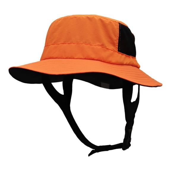 Sun Protection Hat, Nylon Waterproof Sun Cap, Wide Brim Foldable Surf Bucket Hat Orange for Hiking Fishing