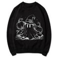 thumbnail image 5 of CLOISE Halloween Sweatshirts Women Fashion Ghost Graphic Pullover Sweatshirts Fall Long Sleeve Crew Neck Hoodies Shirts Casual Tops Festival Party Clothes Black XL Trick, 5 of 5