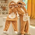 thumbnail image 1 of Pijamas con capucha para hombre y mujer, monos gruesos de Anime, ropa de dormir de gato coreano, mono suelto, suave y cálido para el hogar, Invierno, 1 of 4