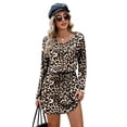 thumbnail image 4 of Qaspx Fall Dresses for Women V Neck Long Sleeve T Shirts Dress Casual A-line Sundresses, 4 of 5