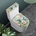 thumbnail image 3 of HELLHERO Hummingbird Flowers Elastic Fabric Toilet Lid Dust Cover Set for Modern Bathrooms, Adjustable Washable Easy to Install, Easy to Clean, 17x21 Inches, 3 of 8
