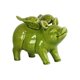 Figurine de Porc en Céramique Fini Brillant Vert 5" – image 1 sur 1