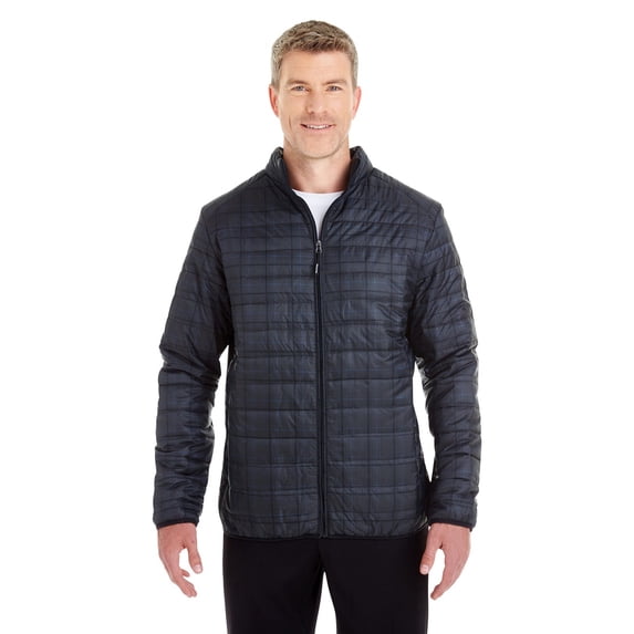 North End NE701 Men's Portal Interactive Printed Packable Puffer - Plaid 703 - X-Large