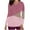 Pink, variant on Aofany Women's Working Uniform Nursing Uniform Scrubs Top Womens Top With Two Pockets Color Block Long Sleeve V-neck Blouse