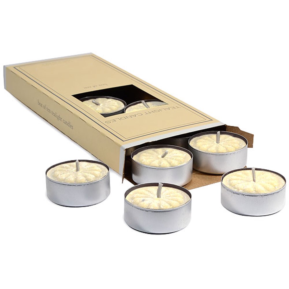 French Vanilla Tea Lights 10 candles per box 1.5 in. diameter x .63 in