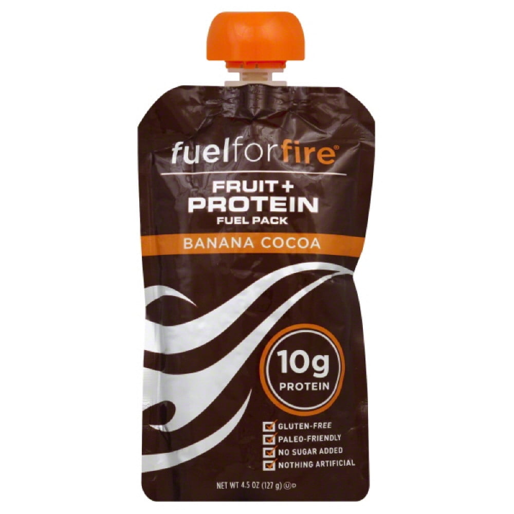 Fuel for Fire Banana Cocoa Fruit & Protein Fuel Pack, 4.5 Oz (Pack of