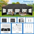 thumbnail image 7 of SANOPY Heavy Duty 10'x 30' Pop up Canopy, Commercial Canopy, Waterproof Outdoor Party Tent, Instant Wedding Canopy with 8 Removable Sidewalls, Carrying Bag, 147Ibs, Black, 7 of 7