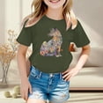 thumbnail image 2 of ibiyuan Girls T Shirts Size 7 Casual Short Sleeve Girls Shirts Crew Neck Heart Bow Girls Tops Size 6 Basic Tees Cute Little Kids Casual Clothes,12-13 Years, 2 of 4