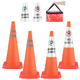 thumbnail image 2 of 4 conos de seguridad plegables de 28 pulgadas, conos de estacionamiento para estacionamiento, cono de tráfico plegable para estacionamiento en carretera, práctica de conducción, conos emergentes multi, 2 of 8