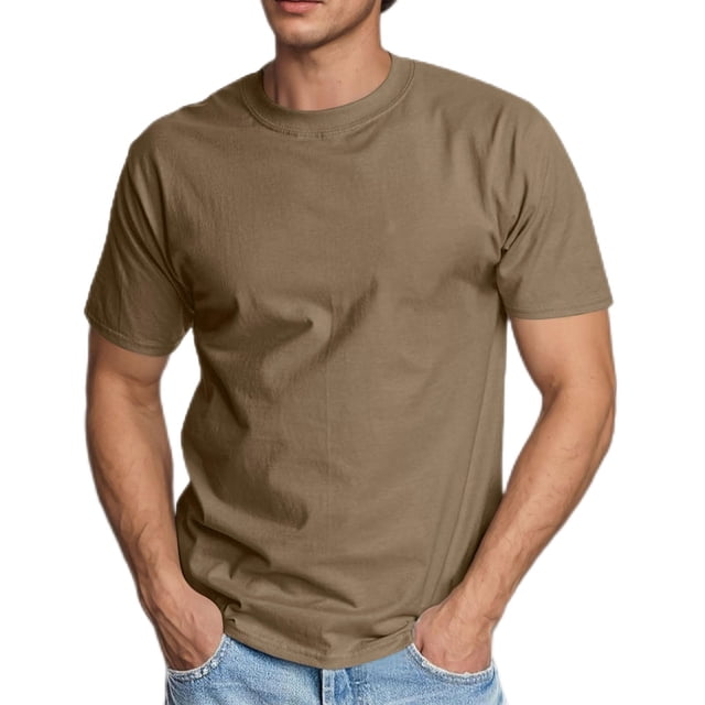 Diufon Mens Shirts Casual Business Short Sleeve Button Up Lapel Tops Solid Color Basic Vacation Golf Top