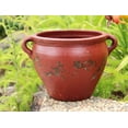 thumbnail image 4 of U.S.Sourcing Inc. Earthen Ware Weathered Egyptian Terracotta Vessel/Planter distressed burnt red, 4 of 6