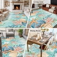 thumbnail image 5 of 8x10 Area Rugs for Living Room, Ocean Starfish Seaweed Non Slip Area Rugs for Kitchen Bedroom Entryway, Summer Coastal Beach Shell Coral Teal Washable Carpet Runner Rug Floor Mats for Bedroom, 5 of 8