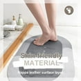 thumbnail image 2 of Super Absorbent Bath Mat, Quick-drying Bathroom Mats, Super Absorbent Living Room Floor Mat , Rubber Non-slip Bottom, Easy to Clean Bathroom Rugs, Simple Kitchen Doormat (Oval Dark Gray, 40x60cm), 2 of 6