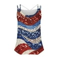 thumbnail image 4 of CFLVAEK 4th of July Spaghetti Strap Tank Tops for Women Summer Patriotic Sleeveless Top Plus Size Eyelet Embroidered Scoop Neck Tank Top Independence Day Shirts M, 4 of 5
